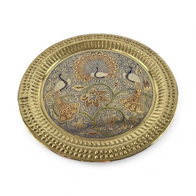 Тарелка бронзовая настенная ( d-23,5; h-0.7 см)