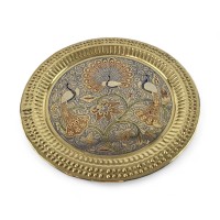 Тарелка бронзовая настенная ( d-23,5; h-0.7 см)