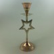 Подсвечник  Звезда латунь с медью ( 17х 5,7х 3,5 см)