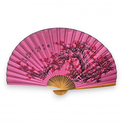 Веер настенный Сакура на розовом фоне ткань (122х6х 211 см) Веер настенный Сакура на розовом фоне ткань (122х6х 211 см)