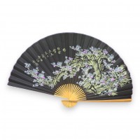 Веер настенный Сакура на черном фоне ткань (122х6х 211 см) Веер настенный Сакура на черном фоне ткань (122х6х 211 см)
