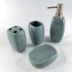 Набор для ванной сине-серый керамический (23х21х11 см)