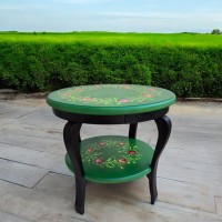 Кофейный, журнальный столик Итальянская классика(d-530mm,h-480mm).