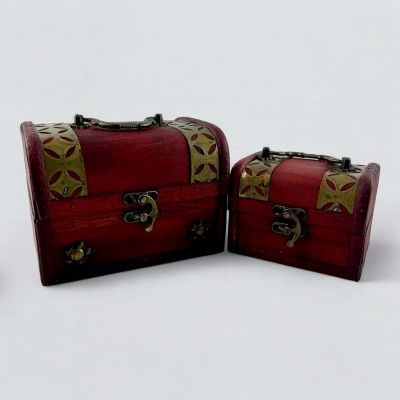 Сундучки дерево (набор 2 шт)(15х11х12,3 / 11,7х8,5х8 см)