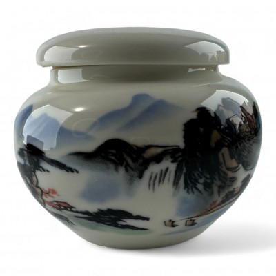 Баночка для чая керамическая (11,3х9,5х7,5 см)