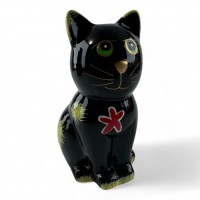 Копилка керамическая «Черный кот» (14х7,5х9 см)
