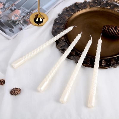 Свечи Жемчужное сияние набор из 12 штук.(25 см)