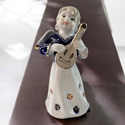 Фигурка ангела с мандолиной Небесный концерт (14,6х7 см)