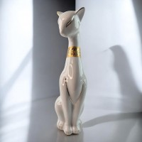 Кошка керамическая белая (27,5х7,5х9 см)