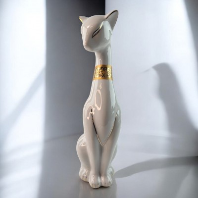Кошка керамическая белая (27,5х7,5х9 см)