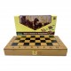 Игровой набор нарды, шахматы, шашки (33,5 х 33,5 х 2,3 cм)