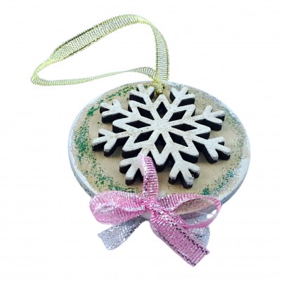 Подвеска на елку  Новогодние огоньки (75х10мм)