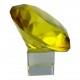 Кристалл хрустальный желтый на подставке (9,8х6 см)