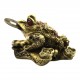 Жаба Фэн-Шуй для привлечения богатства с монетой Золотая Жаба Благополучия (3,2х4,8х3,8 см)
