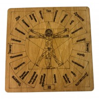 Таблица для работы с маятником Магические воздействия светлая на украинском языке (18х18х0,4 см)