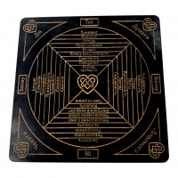 Таблица для работы с маятником Любовной магии, на украинском языке темная (18х18х0,4 см)