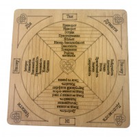 Таблица для работы с маятником Любовной магии, на украинском языке светлая (26×26×0,8 см)