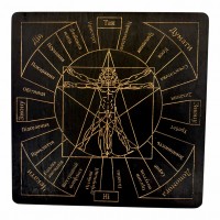 Таблица для работы с маятником Магические воздействия,на украинском языке,темная (26×26×0,8 см)