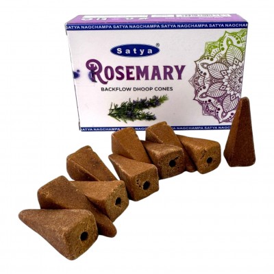 Rosemary Backflow Dhoop Cone (Розмарин)(Satya) 10 конусов в упаковке