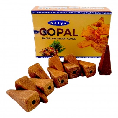Copal Backflow Dhoop Cone (Янтарь)(Satya) 10 конусов в упаковке