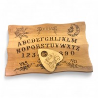 Спиритическая доска OUIJA Эксклюзивная светлая, на английском языке  (46×29×1,8см),резная,массив д