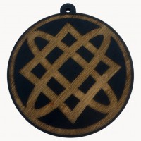 Оберег Звезда Лады,темный (d-9 см) дерево.