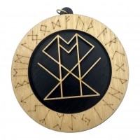 Рунический став Виконання бажань(d-90мм),дерево.