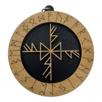 Рунический став Млин(d-90мм),дерево. Рунический став Млин(d-90мм),дерево.