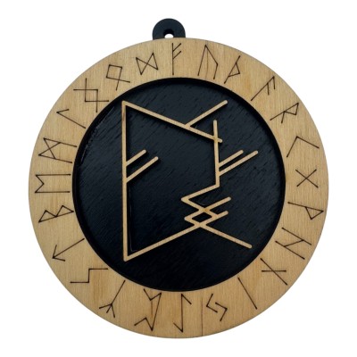 Рунический став Банкир(d-90мм),дерево.