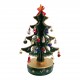 Ёлка деревянная музыкальная настольная с мини-игрушками (27 × 15 × 15 см)