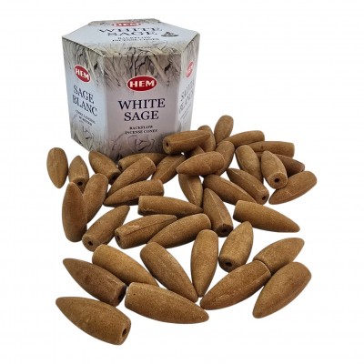 White Sage Backflow (Белый Шалфей)(Hem)  40 шт конусы