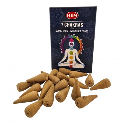7 Chakras Jumbo Back Flow Cones ароматические конусы, увеличенные, 20 шт 7 Chakras Jumbo Back Flow Cones ароматические конусы, увеличенные, 20 шт
