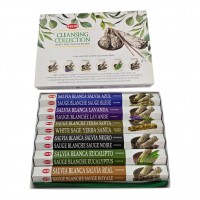 White Sage Cleansing Collection Hexa Gift Pack набор благовоний 6 х 10 палочек с подставкой White Sage Cleansing Collection Hexa Gift Pack набор благовоний 6 х 10 палочек с подставкой
