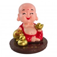 Игрушка на солнечной батарее Веселый Монах красный (Flip Flap) (9,5х9х9 см)