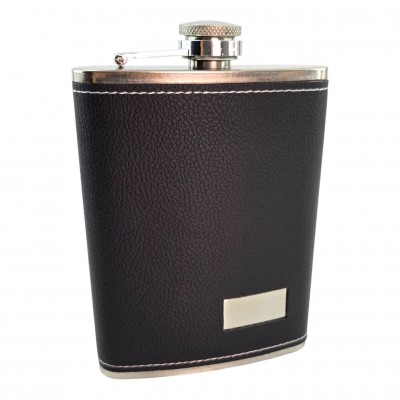 Фляга из нержавеющей стали  (220 мл.)(13,5х9,5х2,5 см)