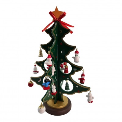 Елка настольная деревянная с подвесными игрушками (25 × 16 × 16 см) Елка настольная деревянная с подвесными игрушками (25 × 16 × 16 см)