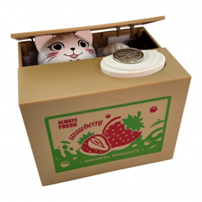 Интерактивная копилка Котёнок на батарейках (12 х 10 х 9 см)