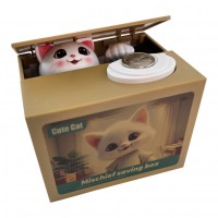 Интерактивная копилка Котёнок на батарейках (12 х 10 х 9 см)