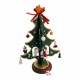 Елка настольная деревянная с подвесными игрушками (14.5 × 22 × 7.5 см)