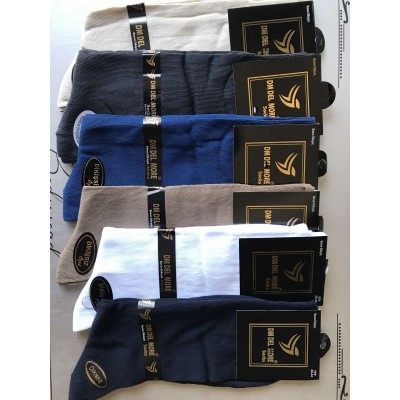 Носки DM DEL MORE хлопок классика мужские 41-44 в ассорти, усиленная пятка и носок бесшовные Турция