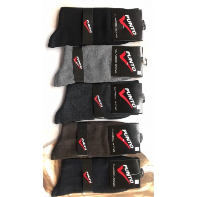 Носки PUNTO ликра хлопок мужские классические 42-45 в ассорти Турция