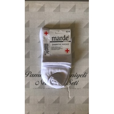 Носки Марде ликра мужская без резинки ( диабет ) цвет белый 40-44