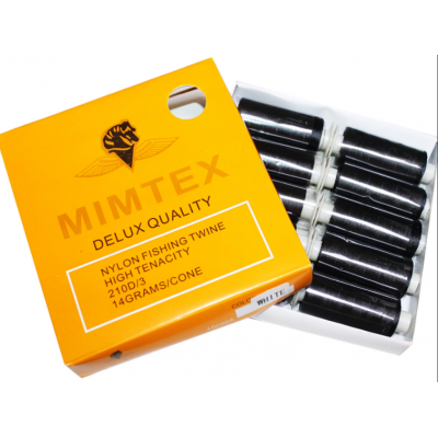 Нитки для бисера Mimitex черные 150D упаковка 10шт