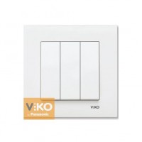 Выключатель 3-кл.белый ViKO Karre