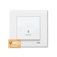 Выключатель 1-кл. проходной с подсветкой белый ViKO Karre