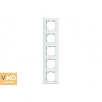 Рамка 5-я вертикальная белая ViKO Karre