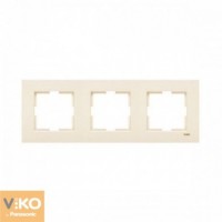 Рамка 3-я горизонтальная крем ViKO Karre