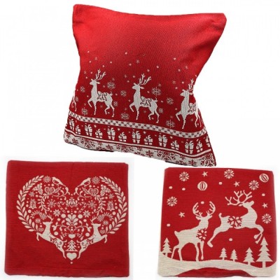 Наволочка новогодняя хлопок Christmas 45*45см 10шт/этик