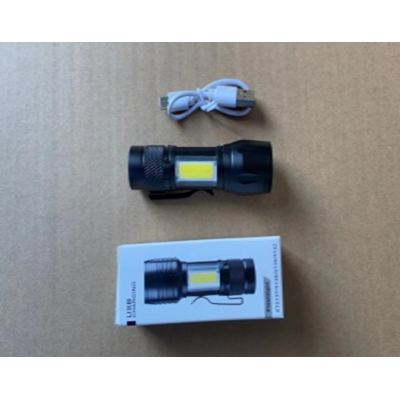 Фонарь светодиодный аккумуляторный 5139 с боковой подсветкой на USB