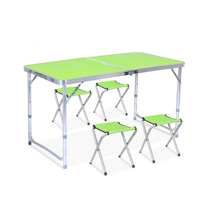 Стол и стулья Easy Campi 1+4 120х60х70см Зеленый (складной, для пикника)